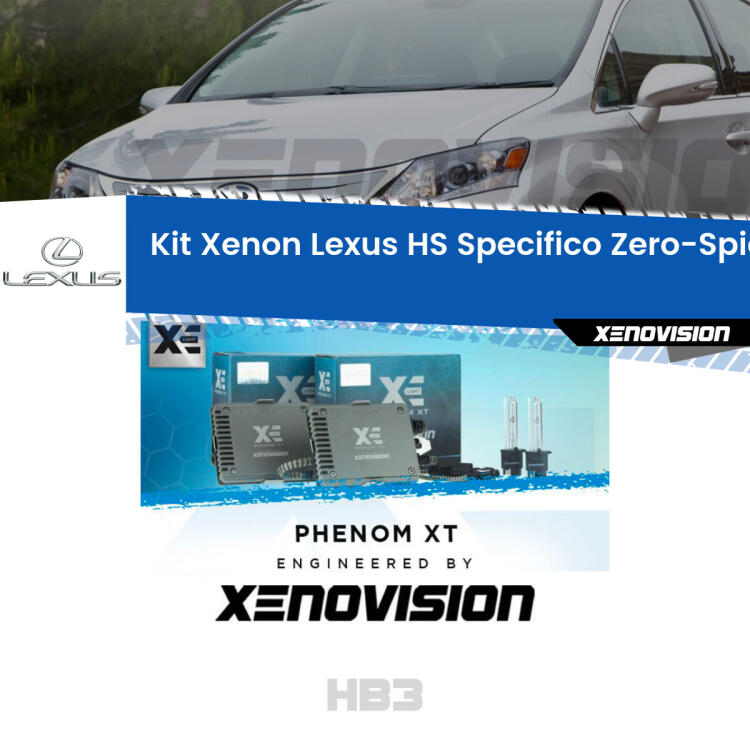 <strong>Kit Xenon </strong><strong>HB3 </strong><strong>Professionale</strong> per Lexus HS. Taglio di luce perfetto, zero spie e riverberi. Leggendaria elettronica Canbus Xenovision. Qualità Massima Garantita.