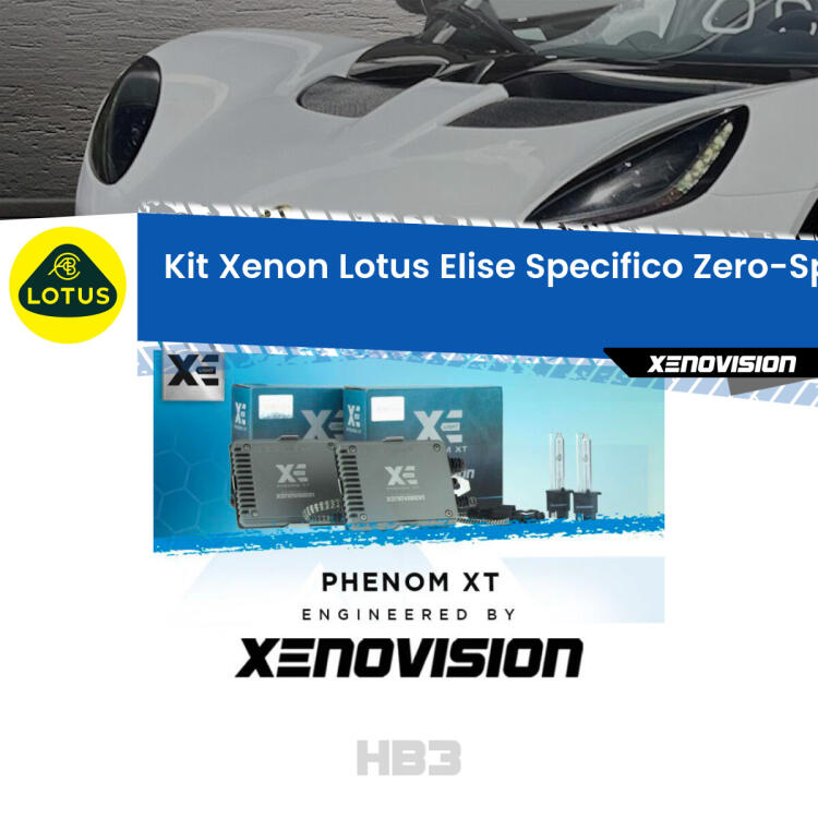 <strong>Kit Xenon </strong><strong>HB3 </strong><strong>Professionale</strong> per Lotus Elise. Taglio di luce perfetto, zero spie e riverberi. Leggendaria elettronica Canbus Xenovision. Qualità Massima Garantita.