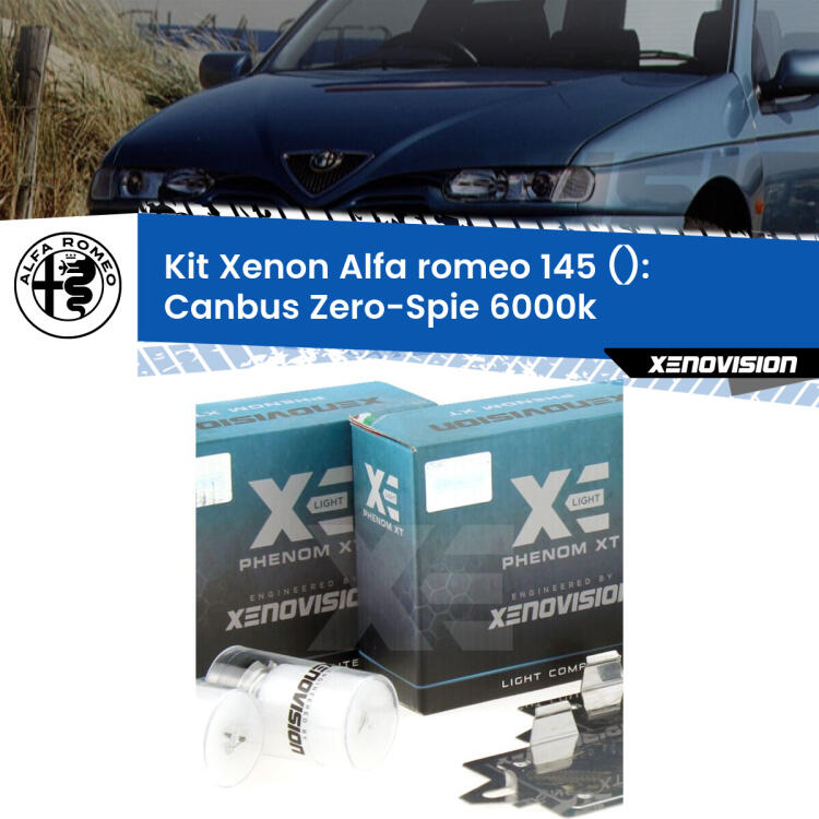 <strong>Kit Xenon </strong><strong>H1 </strong><strong>Professionale</strong> per fari anabbaglianti Alfa romeo 145  ((1994 - 2001)). Taglio di luce perfetto, zero riverberi. Canbus zero spie. Qualità Massima Garantita.