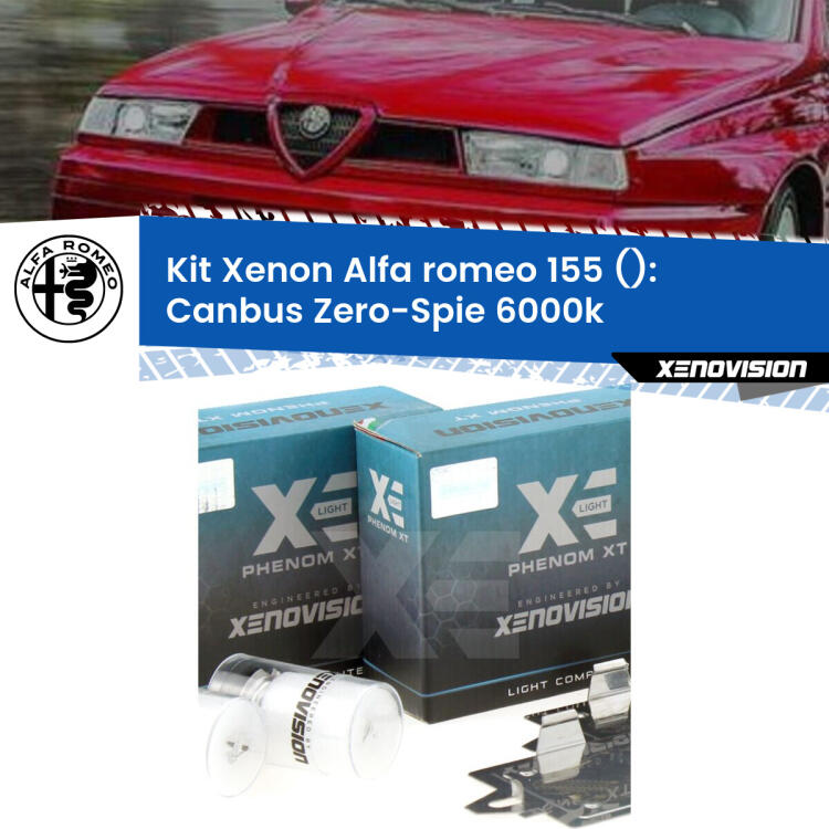 <strong>Kit Xenon </strong><strong>H1 </strong><strong>Professionale</strong> per fari anabbaglianti Alfa romeo 155  ((1992 - 1997)). Taglio di luce perfetto, zero riverberi. Canbus zero spie. Qualità Massima Garantita.