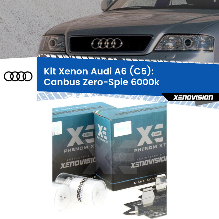 <strong>Kit Xenon </strong><strong>H1 </strong><strong>Professionale</strong> per fari anabbaglianti Audi A6 C5 ((1997 - 2001)). Taglio di luce perfetto, zero riverberi. Canbus zero spie. Qualità Massima Garantita.