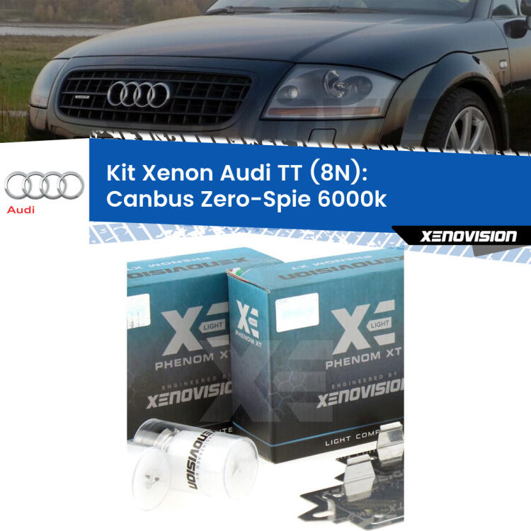 <strong>Kit Xenon </strong><strong>H1 </strong><strong>Professionale</strong> per fari anabbaglianti Audi TT 8N ((1998 - 2006)). Taglio di luce perfetto, zero riverberi. Canbus zero spie. Qualità Massima Garantita.