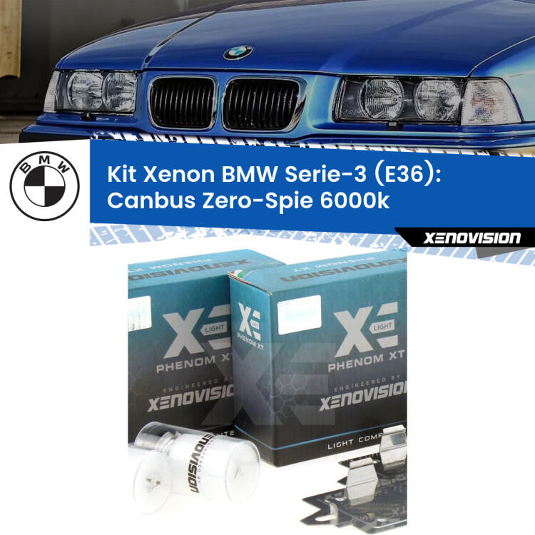 <strong>Kit Xenon </strong><strong>H1 </strong><strong>Professionale</strong> per fari anabbaglianti BMW Serie-3 E36 ((1990 - 1994)). Taglio di luce perfetto, zero riverberi. Canbus zero spie. Qualità Massima Garantita.