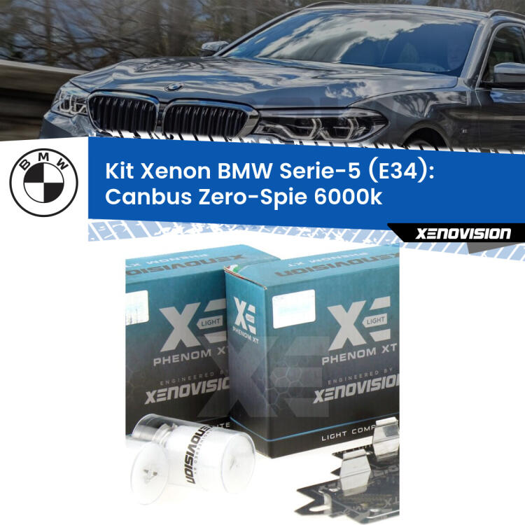 <strong>Kit Xenon </strong><strong>H1 </strong><strong>Professionale</strong> per fari anabbaglianti BMW Serie-5 E34 ((1988 - 1995)). Taglio di luce perfetto, zero riverberi. Canbus zero spie. Qualità Massima Garantita.