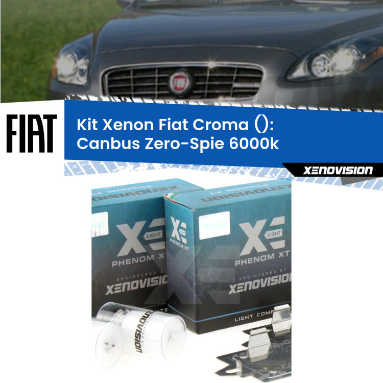 <strong>Kit Xenon </strong><strong>H1 </strong><strong>Professionale</strong> per fari anabbaglianti Fiat Croma  ((2007 - 2010)). Taglio di luce perfetto, zero riverberi. Canbus zero spie. Qualità Massima Garantita.