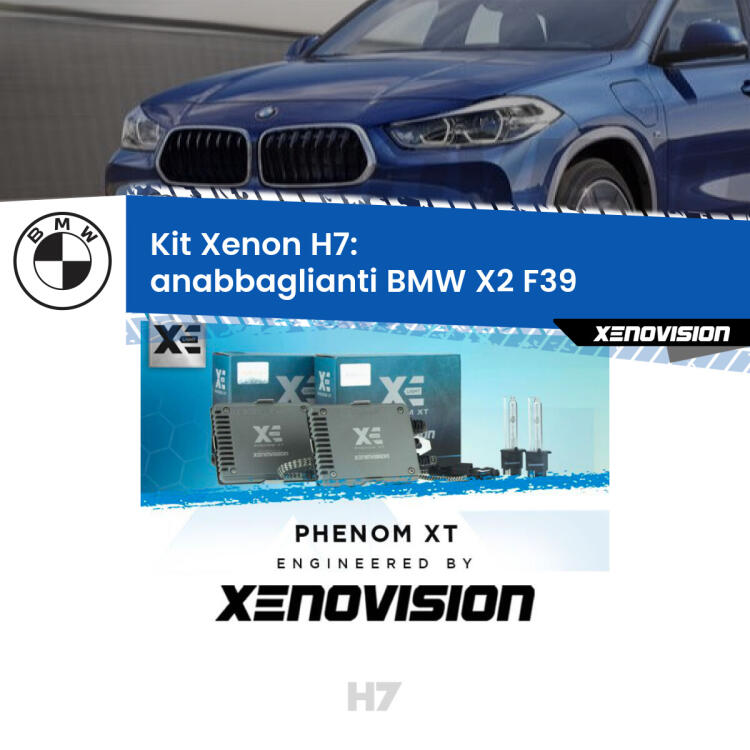 <strong>Kit Xenon H7 Professionale per BMW X2 </strong> F39 (2017 in poi). Taglio di luce perfetto, zero spie e riverberi. Leggendaria elettronica Canbus Xenovision. Qualità Massima Garantita.