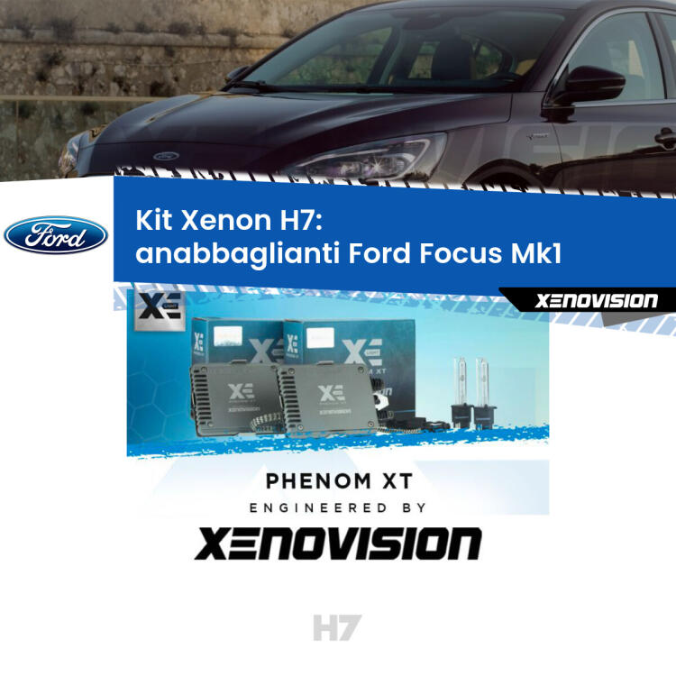 <strong>Kit Xenon H7 Professionale per Ford Focus </strong>  (a parabola doppia). Taglio di luce perfetto, zero spie e riverberi. Leggendaria elettronica Canbus Xenovision. Qualità Massima Garantita.