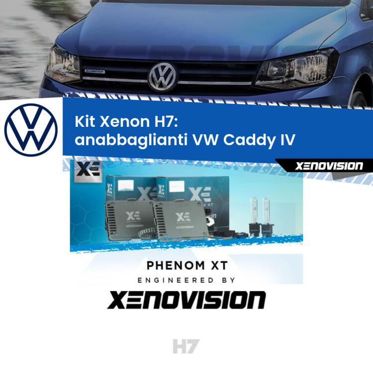 <strong>Kit Xenon H7 Professionale per VW Caddy IV </strong>  (a parabola doppia). Taglio di luce perfetto, zero spie e riverberi. Leggendaria elettronica Canbus Xenovision. Qualità Massima Garantita.