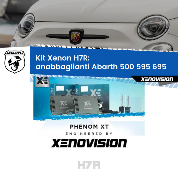 <strong>Kit Xenon </strong><strong>H7R</strong><strong> </strong><strong>Professionale</strong> Abarth 500 595 695</strong>  (2008 - 2015). Taglio di luce perfetto, zero spie e riverberi. Leggendaria elettronica Canbus Xenovision. Qualità Massima Garantita.