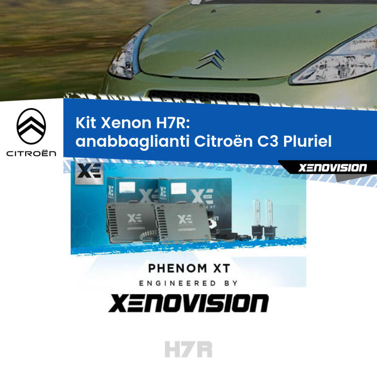 <strong>Kit Xenon </strong><strong>H7R</strong><strong> </strong><strong>Professionale</strong> Citroën C3 Pluriel</strong>  (2003 - 2010). Taglio di luce perfetto, zero spie e riverberi. Leggendaria elettronica Canbus Xenovision. Qualità Massima Garantita.