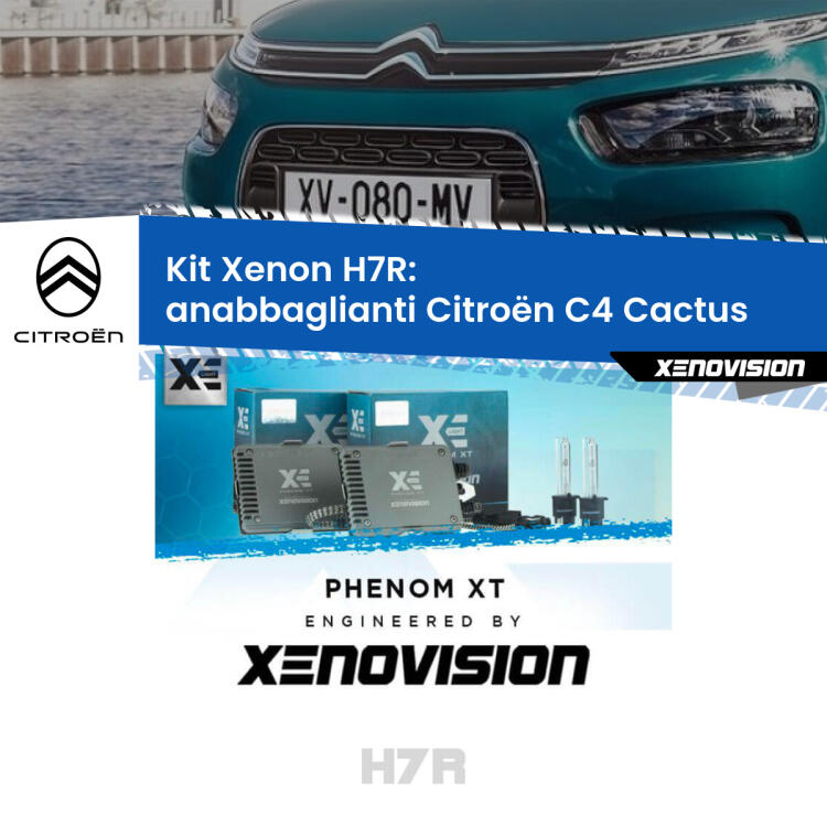 <strong>Kit Xenon </strong><strong>H7R</strong><strong> </strong><strong>Professionale</strong> Citroën C4 Cactus</strong>  (2014 in poi). Taglio di luce perfetto, zero spie e riverberi. Leggendaria elettronica Canbus Xenovision. Qualità Massima Garantita.