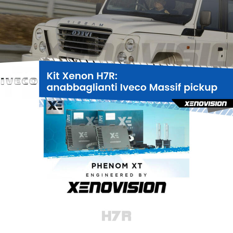<strong>Kit Xenon </strong><strong>H7R</strong><strong> </strong><strong>Professionale</strong> Iveco Massif pickup</strong>  (2008 - 2011). Taglio di luce perfetto, zero spie e riverberi. Leggendaria elettronica Canbus Xenovision. Qualità Massima Garantita.