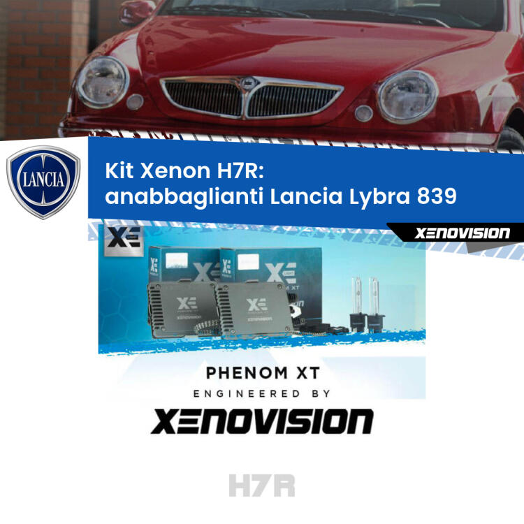 <strong>Kit Xenon </strong><strong>H7R</strong><strong> </strong><strong>Professionale</strong> Lancia Lybra</strong> 839 (1999 - 2005). Taglio di luce perfetto, zero spie e riverberi. Leggendaria elettronica Canbus Xenovision. Qualità Massima Garantita.