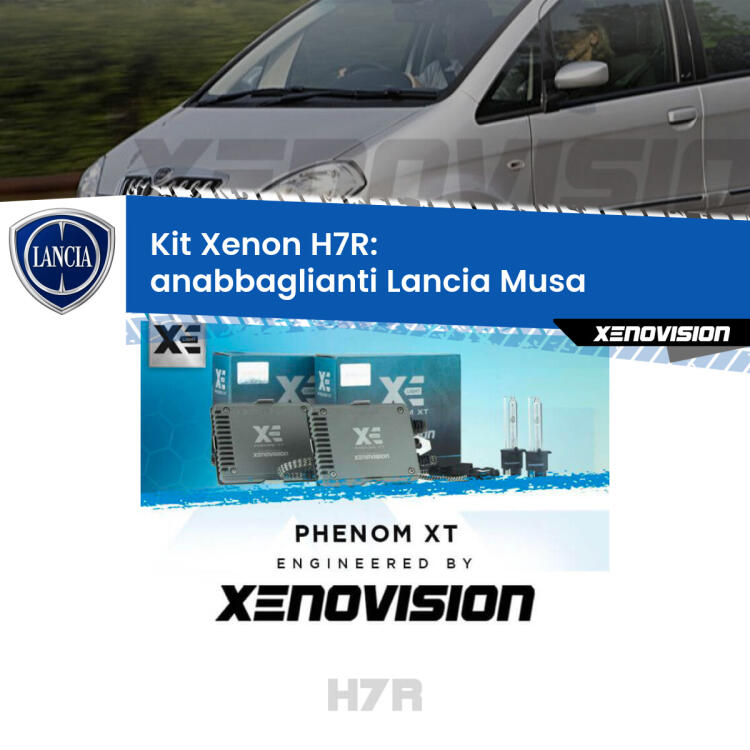 <strong>Kit Xenon </strong><strong>H7R</strong><strong> </strong><strong>Professionale</strong> Lancia Musa</strong>  (2008 - 2012). Taglio di luce perfetto, zero spie e riverberi. Leggendaria elettronica Canbus Xenovision. Qualità Massima Garantita.