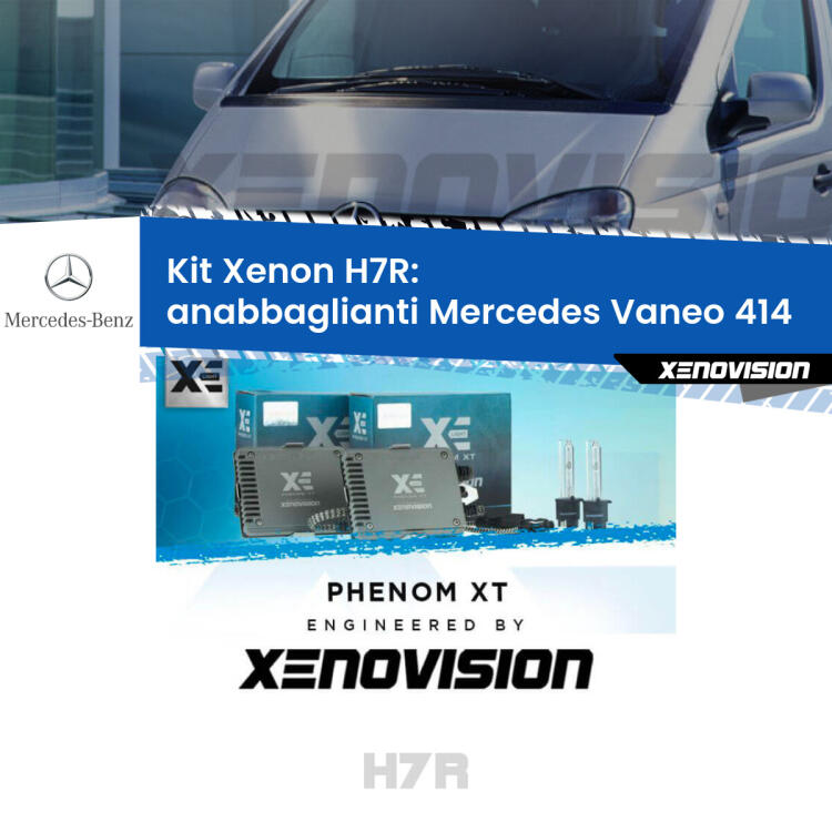 <strong>Kit Xenon </strong><strong>H7R</strong><strong> </strong><strong>Professionale</strong> Mercedes Vaneo</strong> 414 (2002 - 2005). Taglio di luce perfetto, zero spie e riverberi. Leggendaria elettronica Canbus Xenovision. Qualità Massima Garantita.