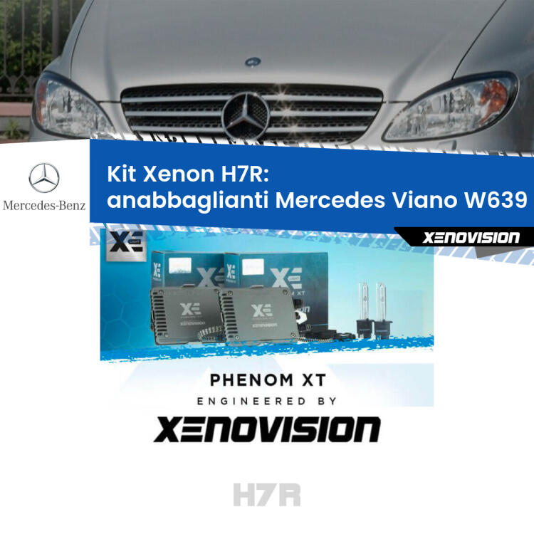 <strong>Kit Xenon </strong><strong>H7R</strong><strong> </strong><strong>Professionale</strong> Mercedes Viano</strong> W639 (2003 - 2007). Taglio di luce perfetto, zero spie e riverberi. Leggendaria elettronica Canbus Xenovision. Qualità Massima Garantita.