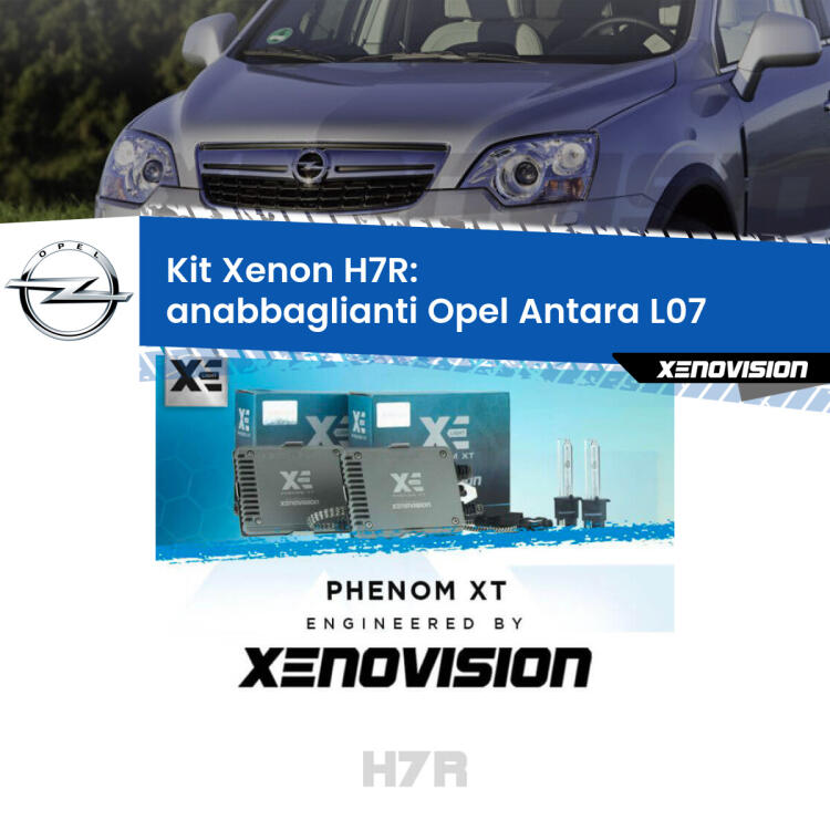 <strong>Kit Xenon </strong><strong>H7R</strong><strong> </strong><strong>Professionale</strong> Opel Antara</strong> L07 (2006 - 2015). Taglio di luce perfetto, zero spie e riverberi. Leggendaria elettronica Canbus Xenovision. Qualità Massima Garantita.