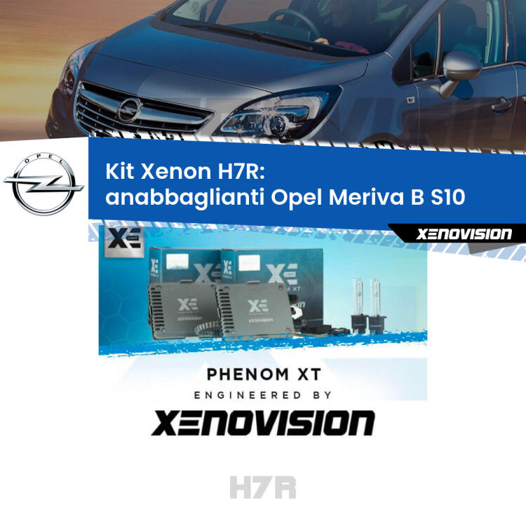 <strong>Kit Xenon </strong><strong>H7R</strong><strong> </strong><strong>Professionale</strong> Opel Meriva B</strong> S10 (2010 - 2017). Taglio di luce perfetto, zero spie e riverberi. Leggendaria elettronica Canbus Xenovision. Qualità Massima Garantita.