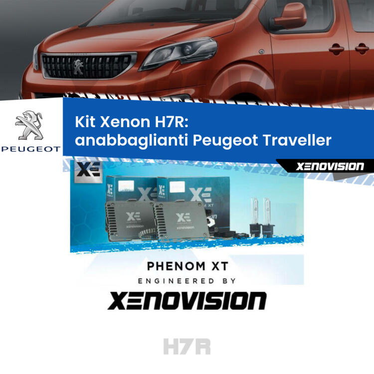 <strong>Kit Xenon </strong><strong>H7R</strong><strong> </strong><strong>Professionale</strong> Peugeot Traveller</strong>  (2016 in poi). Taglio di luce perfetto, zero spie e riverberi. Leggendaria elettronica Canbus Xenovision. Qualità Massima Garantita.