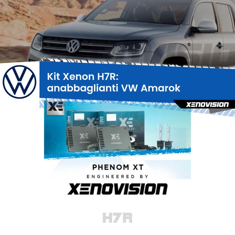 <strong>Kit Xenon </strong><strong>H7R</strong><strong> </strong><strong>Professionale</strong> VW Amarok</strong>  (2010 - 2016). Taglio di luce perfetto, zero spie e riverberi. Leggendaria elettronica Canbus Xenovision. Qualità Massima Garantita.