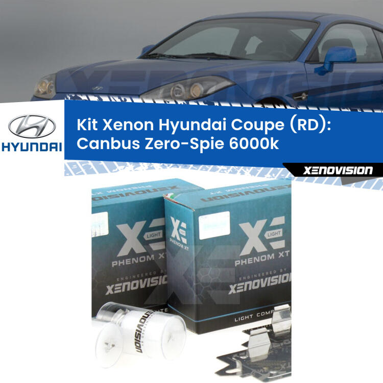 <strong>Kit Xenon </strong><strong>H1 </strong><strong>Professionale</strong> per fari anabbaglianti Hyundai Coupe RD ((1996 - 1999)). Taglio di luce perfetto, zero riverberi. Canbus zero spie. Qualità Massima Garantita.