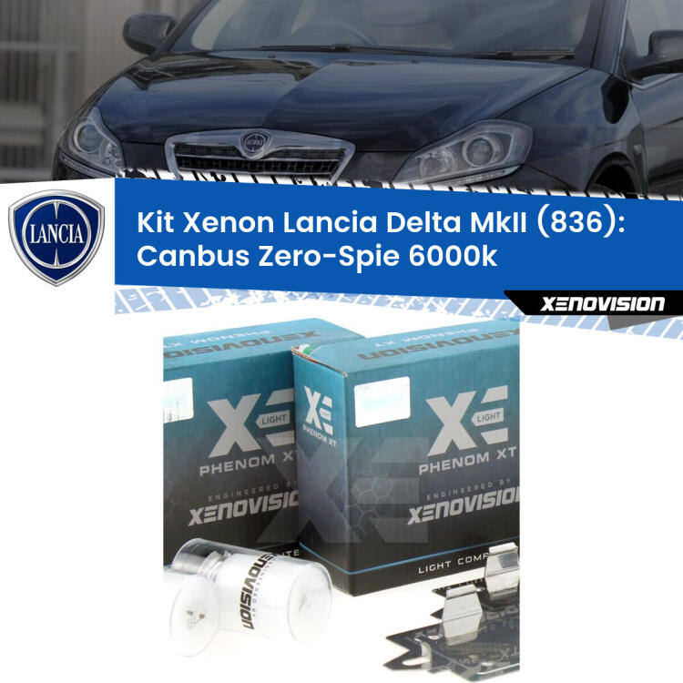 <strong>Kit Xenon </strong><strong>H1 </strong><strong>Professionale</strong> per fari anabbaglianti Lancia Delta MkII 836 ((1993 - 1999)). Taglio di luce perfetto, zero riverberi. Canbus zero spie. Qualità Massima Garantita.