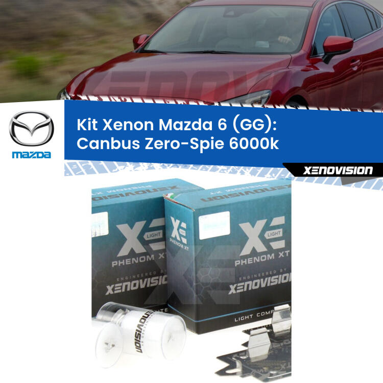 <strong>Kit Xenon </strong><strong>H1 </strong><strong>Professionale</strong> per fari anabbaglianti Mazda 6 GG ((2002 - 2007)). Taglio di luce perfetto, zero riverberi. Canbus zero spie. Qualità Massima Garantita.