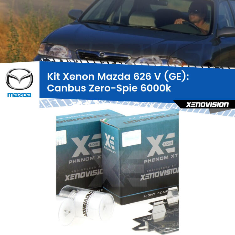 <strong>Kit Xenon </strong><strong>H1 </strong><strong>Professionale</strong> per fari anabbaglianti Mazda 626 V GE ((1992 - 1997)). Taglio di luce perfetto, zero riverberi. Canbus zero spie. Qualità Massima Garantita.