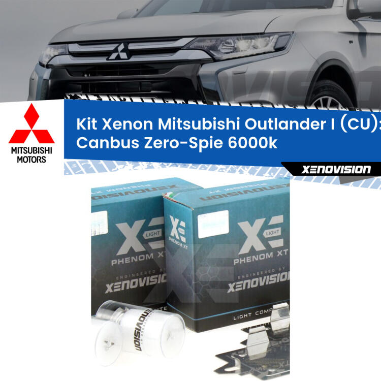 <strong>Kit Xenon </strong><strong>H1 </strong><strong>Professionale</strong> per fari anabbaglianti Mitsubishi Outlander I CU ((a parabola doppia)). Taglio di luce perfetto, zero riverberi. Canbus zero spie. Qualità Massima Garantita.