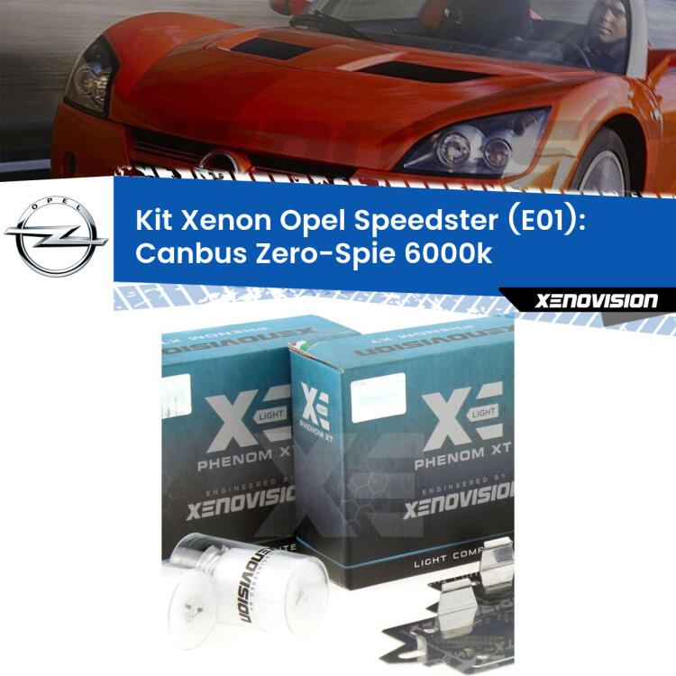 <strong>Kit Xenon </strong><strong>H1 </strong><strong>Professionale</strong> per fari anabbaglianti Opel Speedster E01 ((2000 - 2006)). Taglio di luce perfetto, zero riverberi. Canbus zero spie. Qualità Massima Garantita.