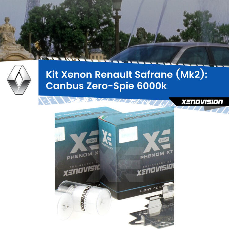 <strong>Kit Xenon </strong><strong>H1 </strong><strong>Professionale</strong> per fari anabbaglianti Renault Safrane Mk2 ((1996 - 2000)). Taglio di luce perfetto, zero riverberi. Canbus zero spie. Qualità Massima Garantita.