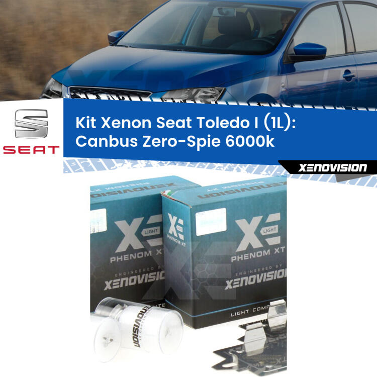<strong>Kit Xenon </strong><strong>H1 </strong><strong>Professionale</strong> per fari anabbaglianti Seat Toledo I 1L ((1991 - 1999)). Taglio di luce perfetto, zero riverberi. Canbus zero spie. Qualità Massima Garantita.