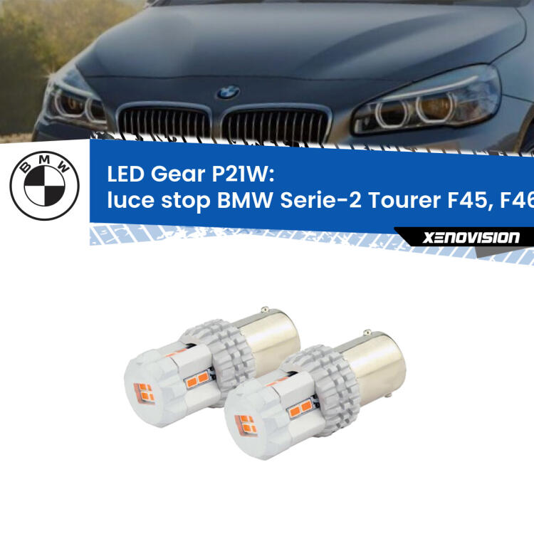 <p>Coppia <strong>LED P21W Rossi per </strong><strong>luce Stop</strong> <strong>BMW</strong> <strong>Serie-2 Tourer </strong>(F45, F46) 2014 - 2018: ultracompatti, illuminazione a 360 gradi e Canbus. Qualità Massima.</p>
<div> </div>