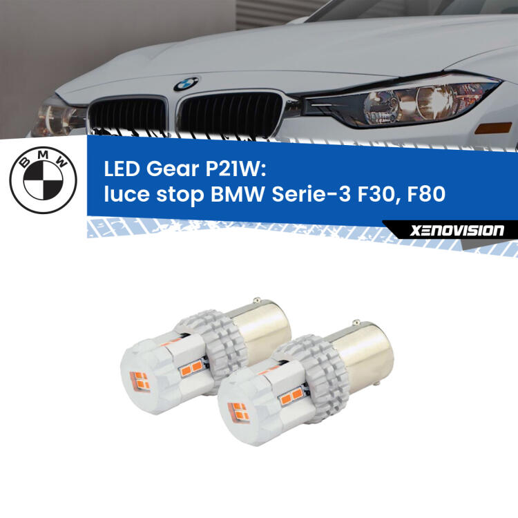 <p>Coppia <strong>LED P21W Rossi per </strong><strong>luce Stop</strong> <strong>BMW</strong> <strong>Serie-3 </strong>(F30, F80) 2012 - 2014: ultracompatti, illuminazione a 360 gradi e Canbus. Qualità Massima.</p>
<div> </div>