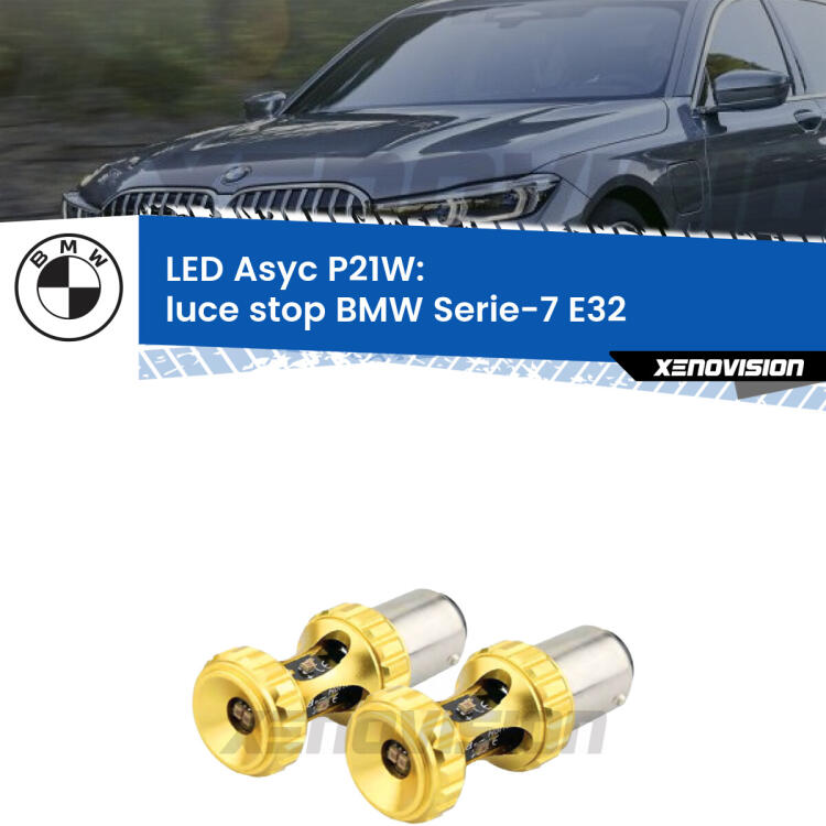 <strong>Luce Stop LED per BMW Serie-7</strong> E32 1986 - 1993. Coppia lampade <strong>P21W</strong> super canbus Rosse modello Gear2.