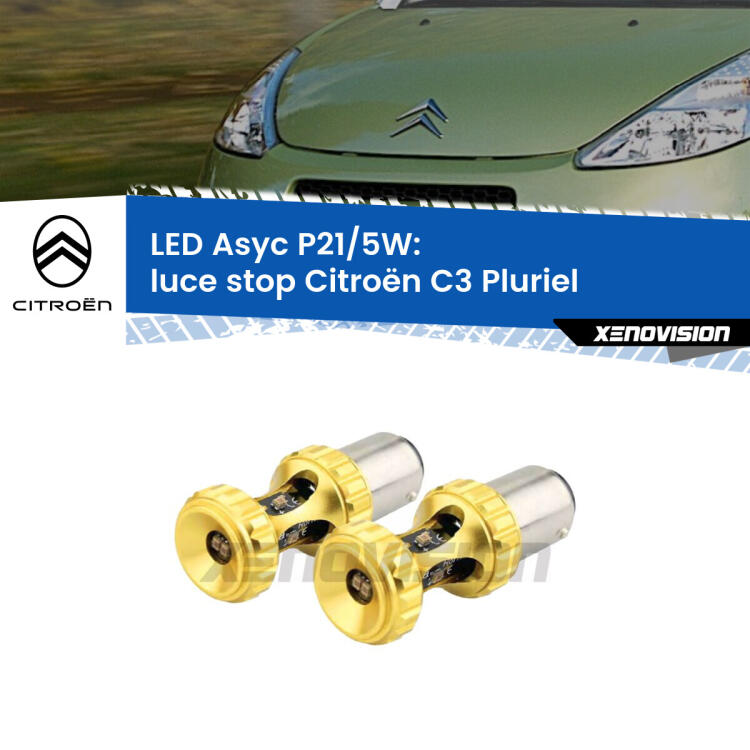 <strong>luce stop LED per Citroën C3 Pluriel</strong>  2003 - 2010. Lampadina <strong>P21/5W</strong> rossa Canbus modello Asyc Xenovision.