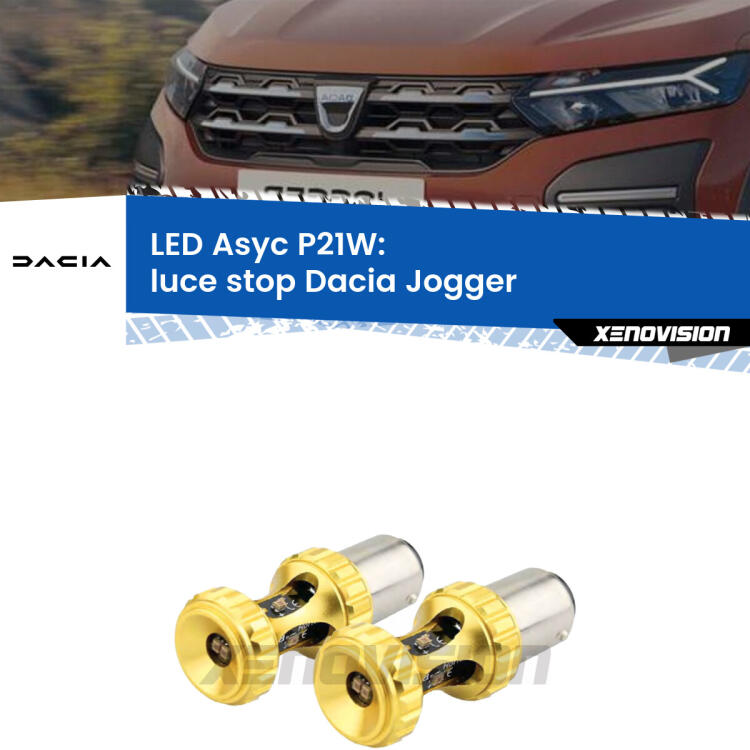 <strong>Luce Stop LED per Dacia Jogger</strong>  2021 in poi. Coppia lampade <strong>P21W</strong> super canbus Rosse modello Gear2.