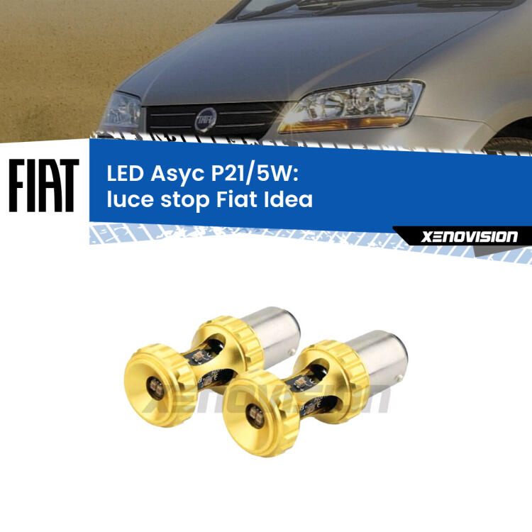 <strong>luce stop LED per Fiat Idea</strong>  2003 - 2015. Lampadina <strong>P21/5W</strong> rossa Canbus modello Asyc Xenovision.