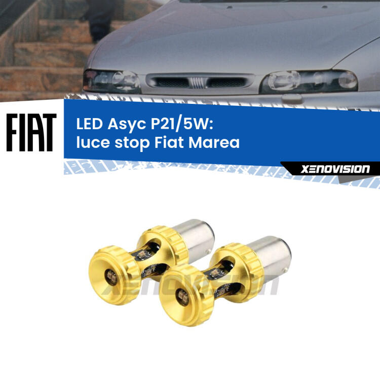 <strong>luce stop LED per Fiat Marea</strong>  1996 - 2002. Lampadina <strong>P21/5W</strong> rossa Canbus modello Asyc Xenovision.