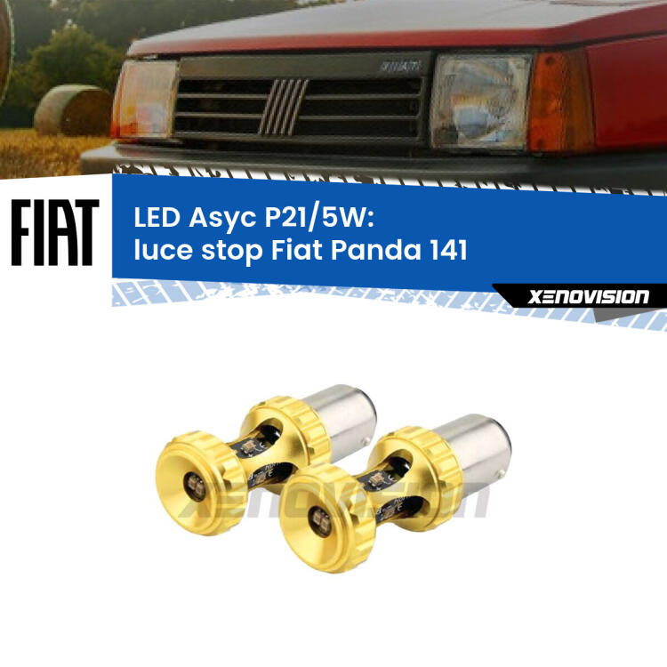 <strong>luce stop LED per Fiat Panda</strong> 141 1982 - 2004. Lampadina <strong>P21/5W</strong> rossa Canbus modello Asyc Xenovision.