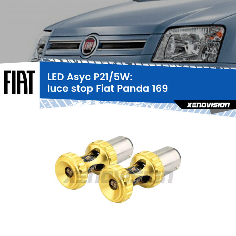 <strong>luce stop LED per Fiat Panda</strong> 169 2003 - 2012. Lampadina <strong>P21/5W</strong> rossa Canbus modello Asyc Xenovision.