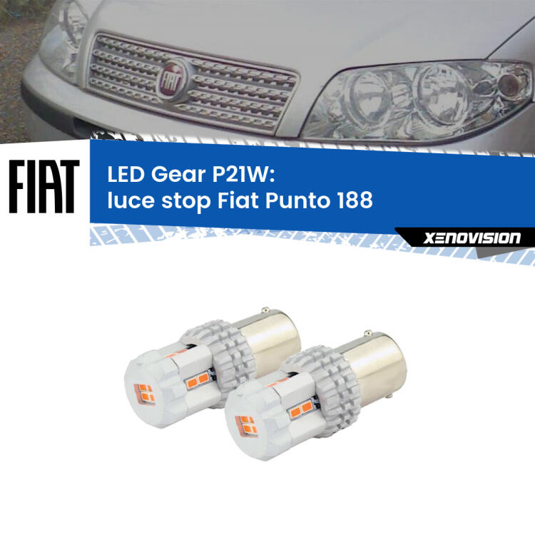 <p>Coppia <strong>LED P21W Rossi per </strong><strong>luce Stop</strong> <strong>Fiat</strong> <strong>Punto </strong>(188) 1999 - 2010: ultracompatti, illuminazione a 360 gradi e Canbus. Qualità Massima.</p>
<div> </div>