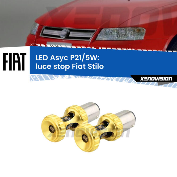 <strong>luce stop LED per Fiat Stilo</strong>  2001 - 2006. Lampadina <strong>P21/5W</strong> rossa Canbus modello Asyc Xenovision.