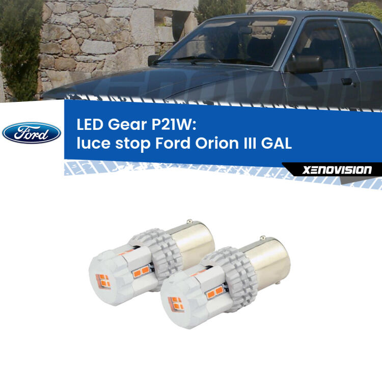 <p>Coppia <strong>LED P21W Rossi per </strong><strong>luce Stop</strong> <strong>Ford</strong> <strong>Orion III </strong>(GAL) 1990 - 1993: ultracompatti, illuminazione a 360 gradi e Canbus. Qualità Massima.</p>
<div> </div>