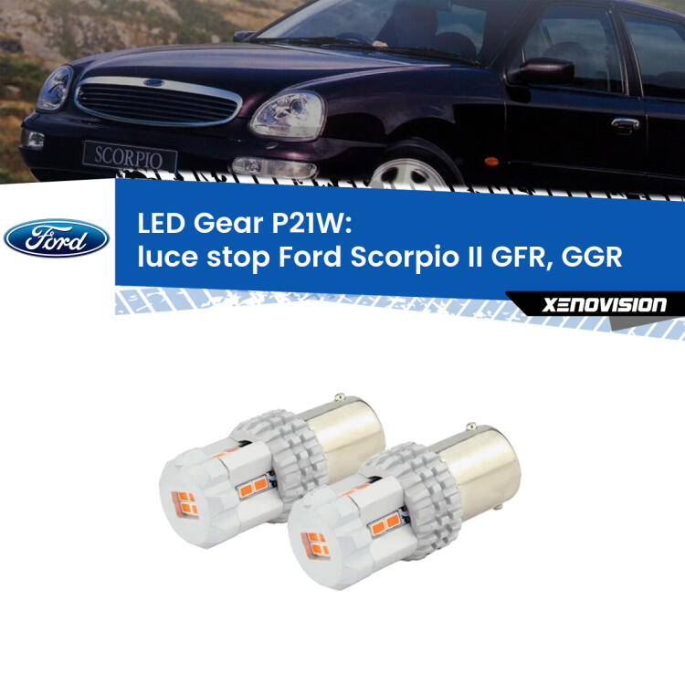 <p>Coppia <strong>LED P21W Rossi per </strong><strong>luce Stop</strong> <strong>Ford</strong> <strong>Scorpio II </strong>(GFR, GGR) 1994 - 1998: ultracompatti, illuminazione a 360 gradi e Canbus. Qualità Massima.</p>
<div> </div>