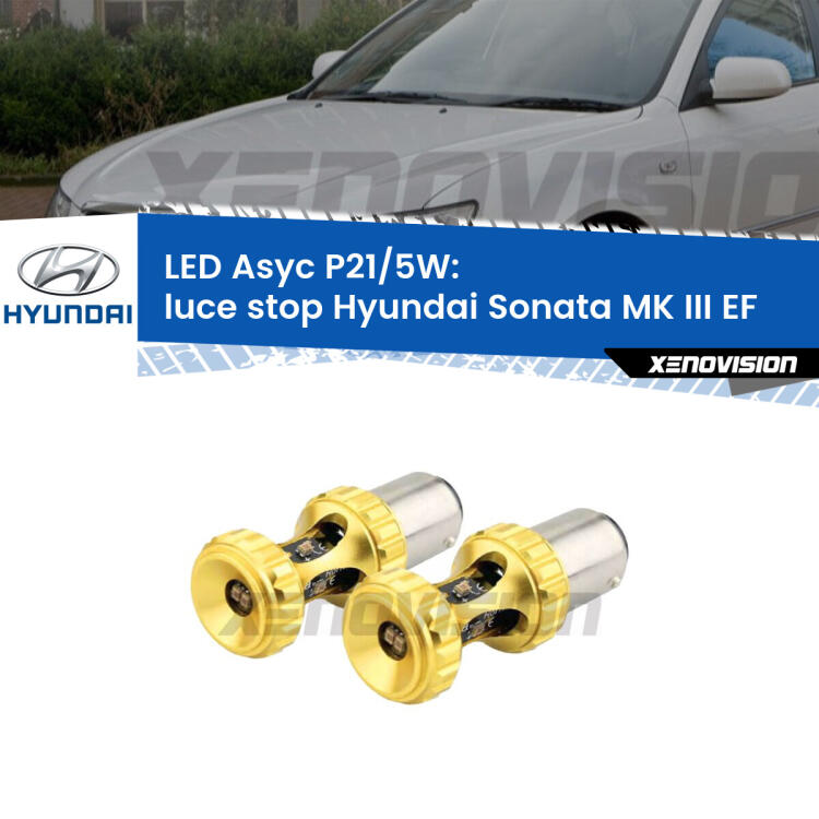 <strong>luce stop LED per Hyundai Sonata MK III</strong> EF 1998 - 2004. Lampadina <strong>P21/5W</strong> rossa Canbus modello Asyc Xenovision.