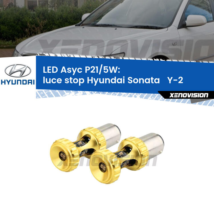 <strong>luce stop LED per Hyundai Sonata  </strong> Y-2 1988 - 1993. Lampadina <strong>P21/5W</strong> rossa Canbus modello Asyc Xenovision.