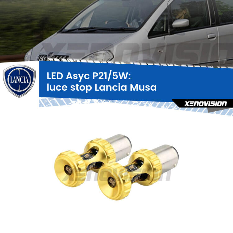 <strong>luce stop LED per Lancia Musa</strong>  2004 - 2007. Lampadina <strong>P21/5W</strong> rossa Canbus modello Asyc Xenovision.