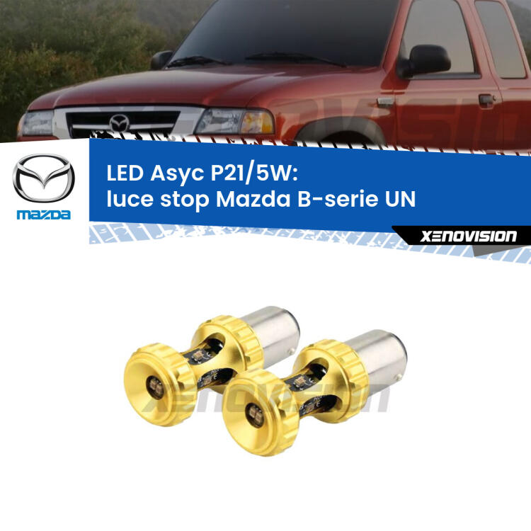 <strong>luce stop LED per Mazda B-serie</strong> UN 1999 - 2006. Lampadina <strong>P21/5W</strong> rossa Canbus modello Asyc Xenovision.