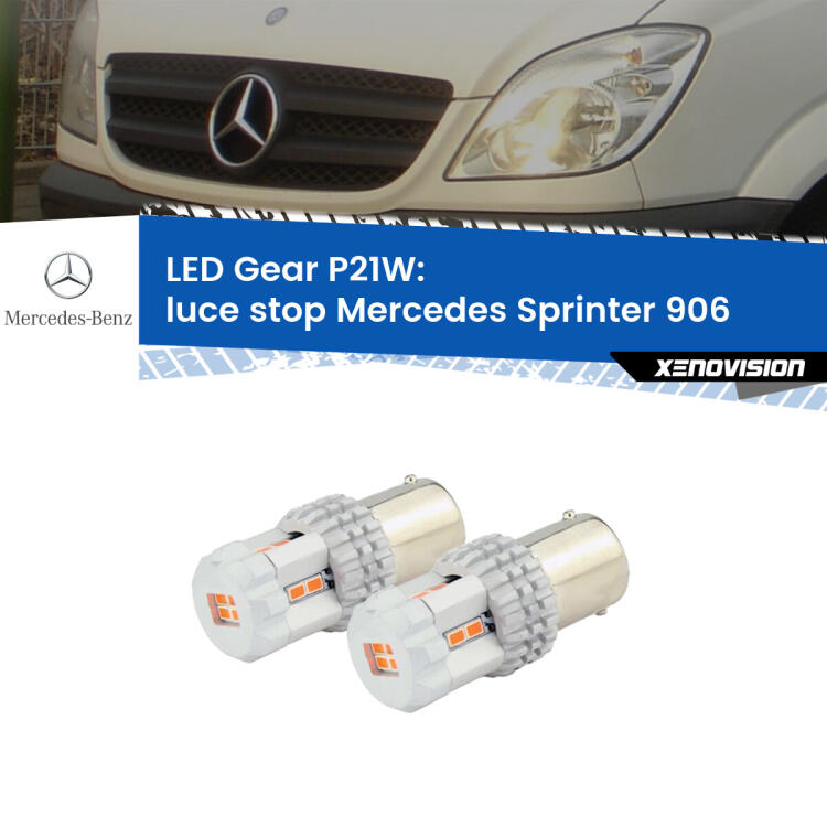 <p>Coppia <strong>LED P21W Rossi per </strong><strong>luce Stop</strong> <strong>Mercedes</strong> <strong>Sprinter </strong>(906) 2006 - 2018: ultracompatti, illuminazione a 360 gradi e Canbus. Qualità Massima.</p>
<div> </div>